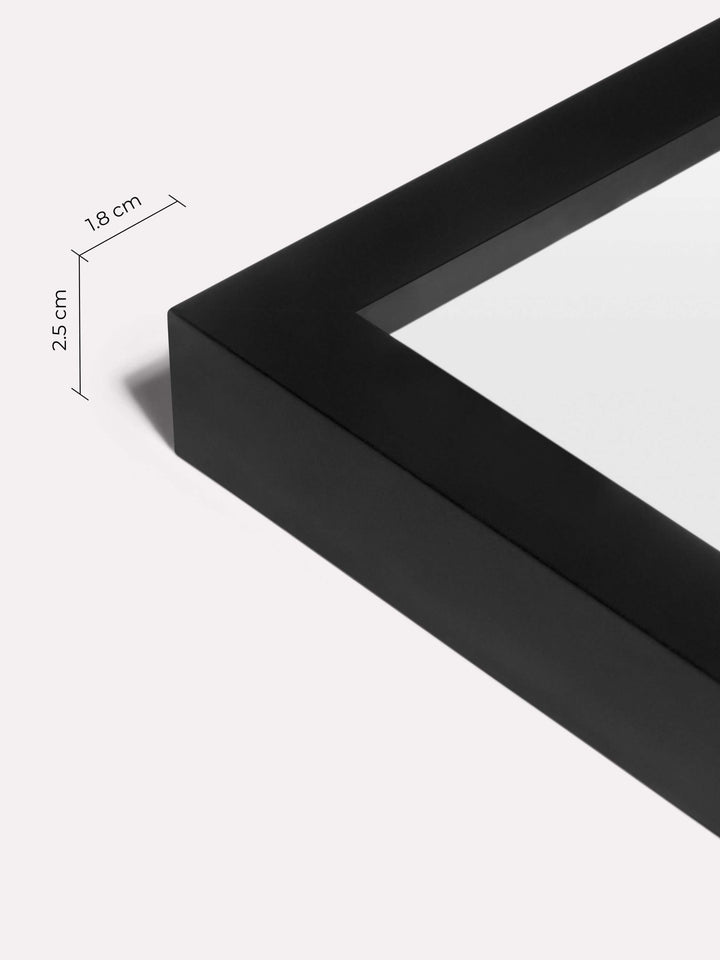 Classic Frame, Black, A3 - Close-up view