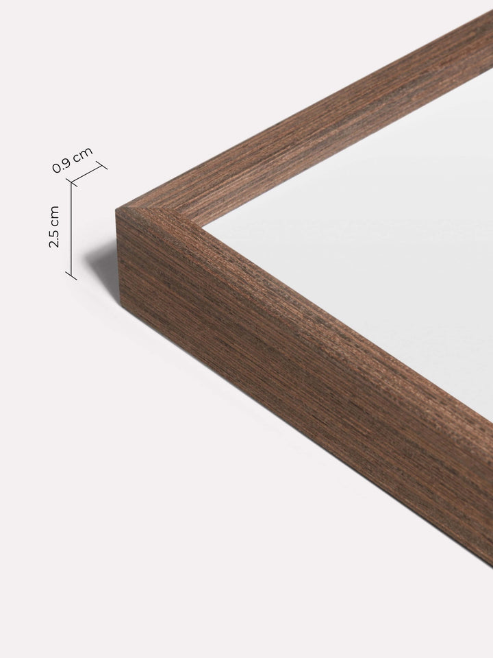 Thin Frame, Walnut, A4 - Close-up view